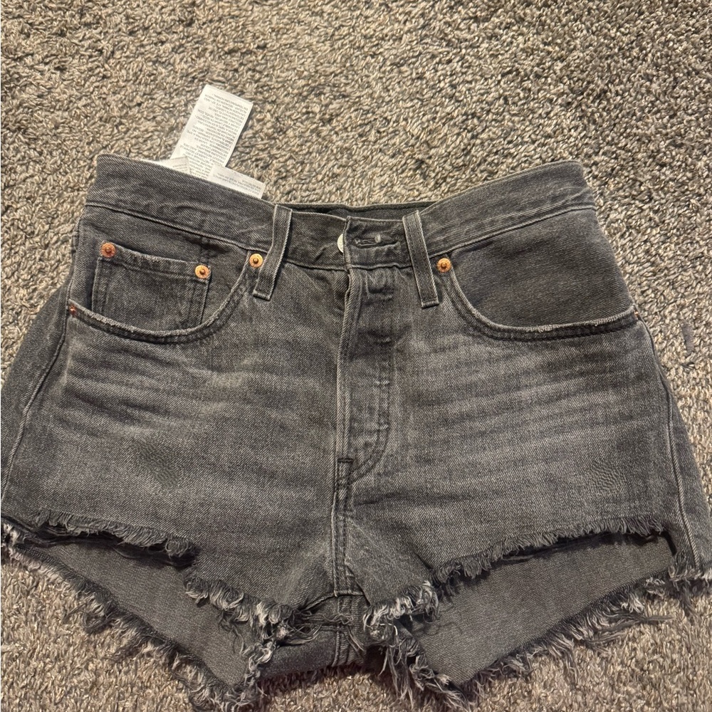 Levi's Charcoal Jean Shorts